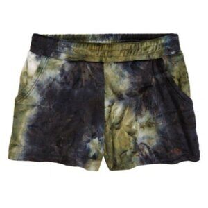 Freshman Kids' Plush Stretch Velvet Tie Dye Shorts In Sea Moss Size M (8/10) NWT